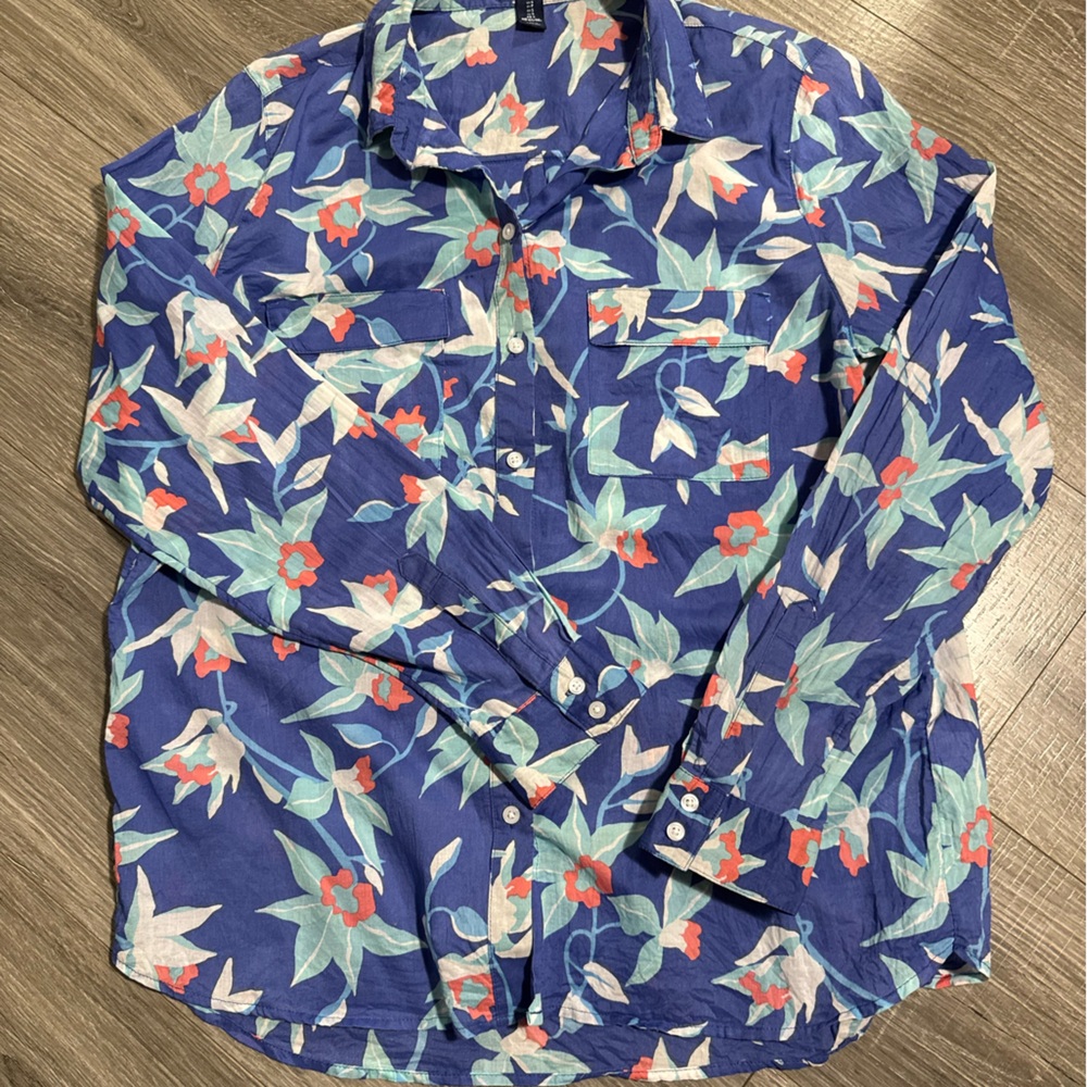 Floral Blue Men's Shirt